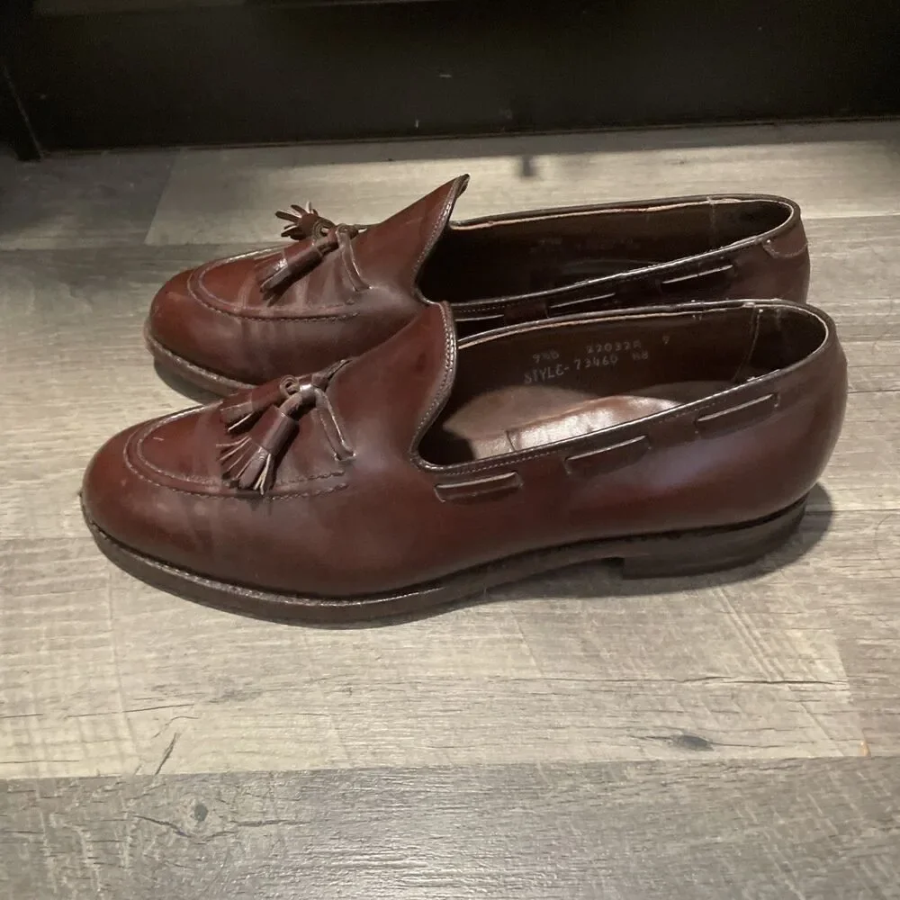 Vintage Foot-Joy Classics Men’s Tassel Loafers Brown Leather USA Made 9.5 B